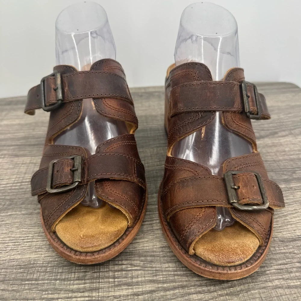 Freebird by Steven Women Leather Caprice Boho Adjustable Straps Block Heel - Picture 5 of 15